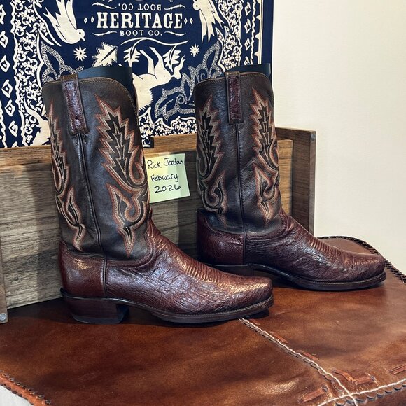 Lucchese 1883 Sienna Brown Smooth Ostrich 7-Toe in Men\'s Size 11D main image 6
